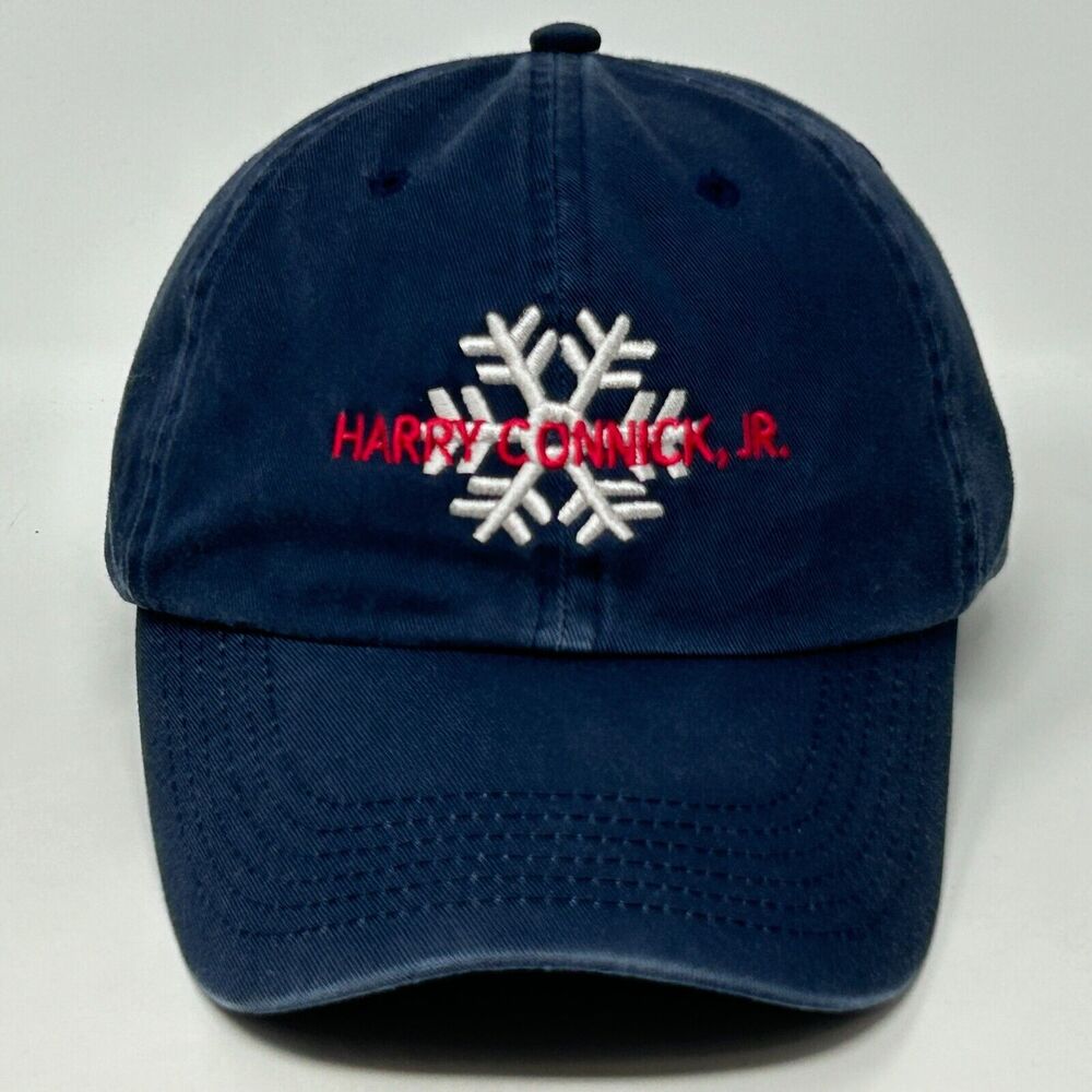 Harry Connick Jr Dad Hat Baseball Cap Blue Strapback Snowflake Winter Christmas